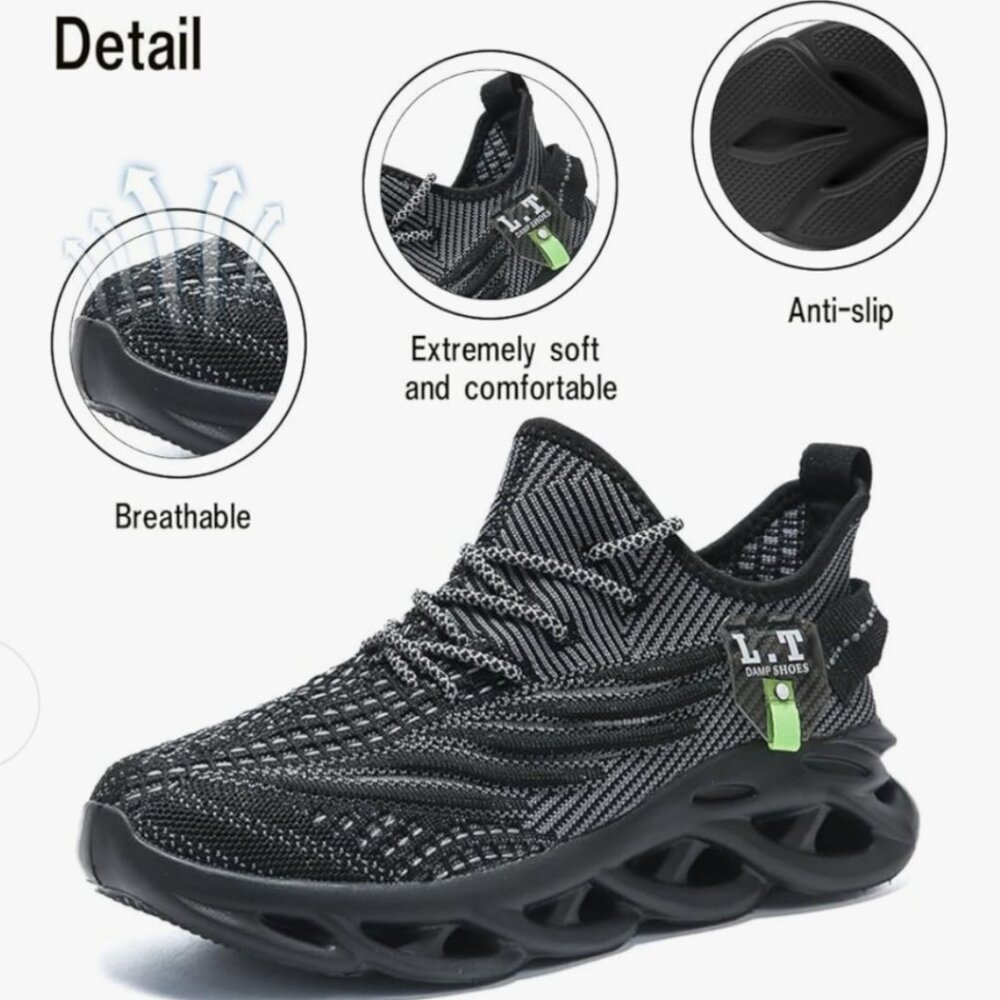 L.T Damp Shoe Mens Lightweight Non Slip Shoe for Running, Gym, Water Sports